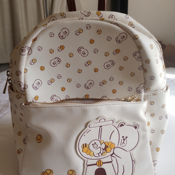 Handbags - Line Friends Brown Friends Gumball Mini Backpack Box Lunch w/wallet, Coin Purses